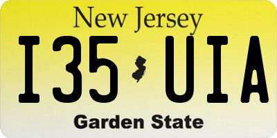NJ license plate I35UIA