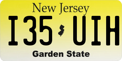 NJ license plate I35UIH