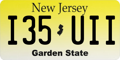 NJ license plate I35UII