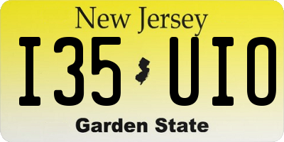 NJ license plate I35UIO