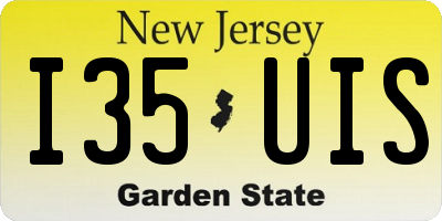 NJ license plate I35UIS