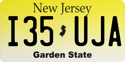 NJ license plate I35UJA