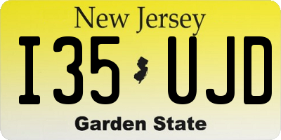 NJ license plate I35UJD
