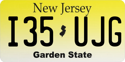 NJ license plate I35UJG