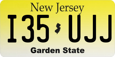 NJ license plate I35UJJ