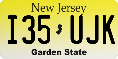 NJ license plate I35UJK