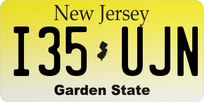 NJ license plate I35UJN