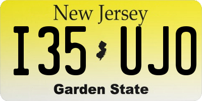 NJ license plate I35UJO