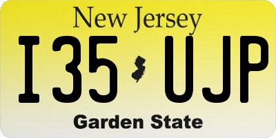 NJ license plate I35UJP