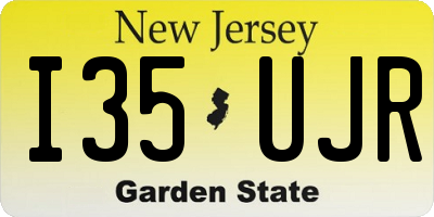 NJ license plate I35UJR
