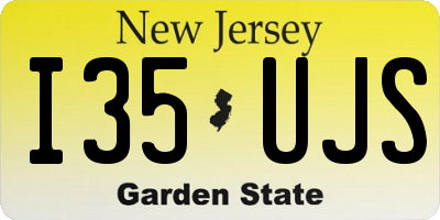 NJ license plate I35UJS