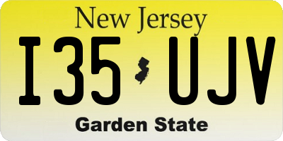 NJ license plate I35UJV