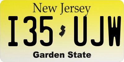 NJ license plate I35UJW