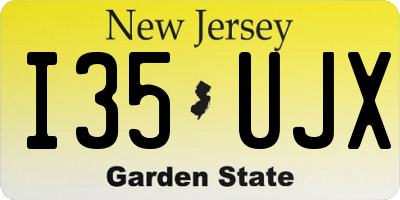 NJ license plate I35UJX
