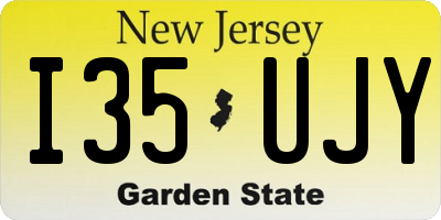 NJ license plate I35UJY