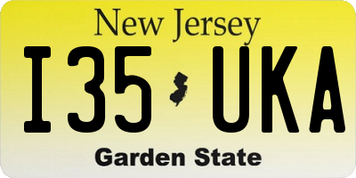 NJ license plate I35UKA