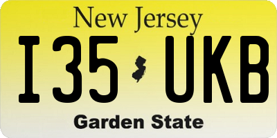 NJ license plate I35UKB
