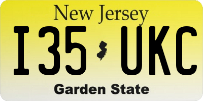 NJ license plate I35UKC