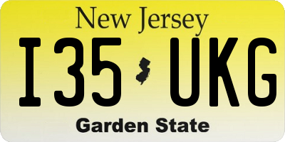 NJ license plate I35UKG
