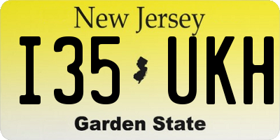 NJ license plate I35UKH