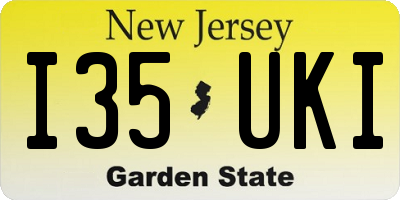 NJ license plate I35UKI