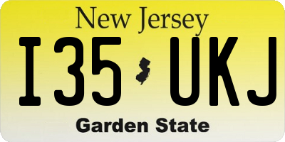 NJ license plate I35UKJ