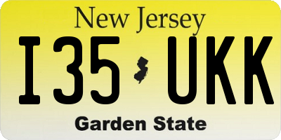 NJ license plate I35UKK