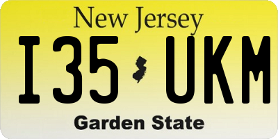 NJ license plate I35UKM
