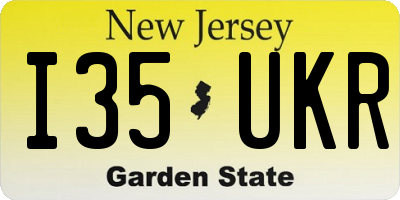 NJ license plate I35UKR