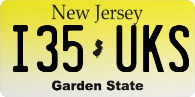 NJ license plate I35UKS