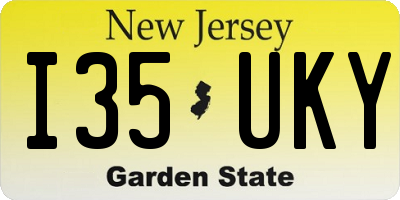 NJ license plate I35UKY