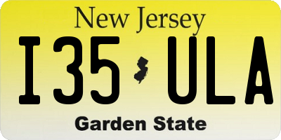 NJ license plate I35ULA