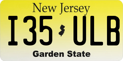 NJ license plate I35ULB