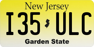 NJ license plate I35ULC