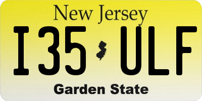 NJ license plate I35ULF