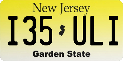 NJ license plate I35ULI