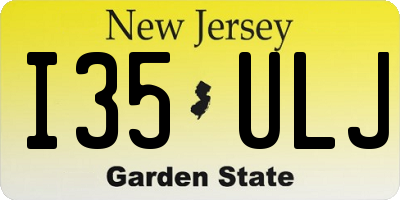 NJ license plate I35ULJ