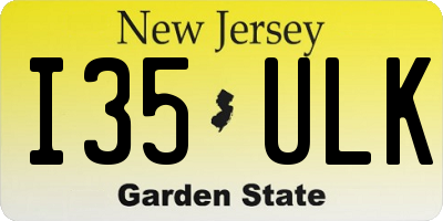 NJ license plate I35ULK