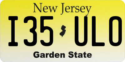 NJ license plate I35ULO