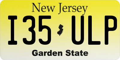 NJ license plate I35ULP