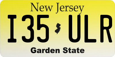 NJ license plate I35ULR