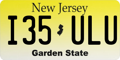 NJ license plate I35ULU