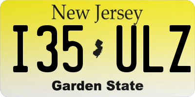 NJ license plate I35ULZ