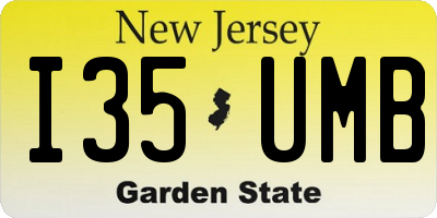 NJ license plate I35UMB