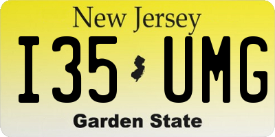 NJ license plate I35UMG