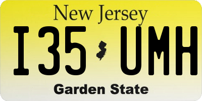 NJ license plate I35UMH
