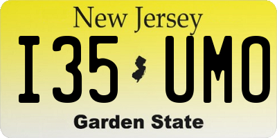 NJ license plate I35UMO