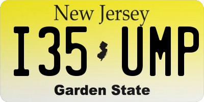 NJ license plate I35UMP