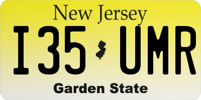 NJ license plate I35UMR