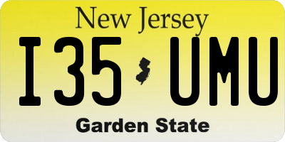 NJ license plate I35UMU